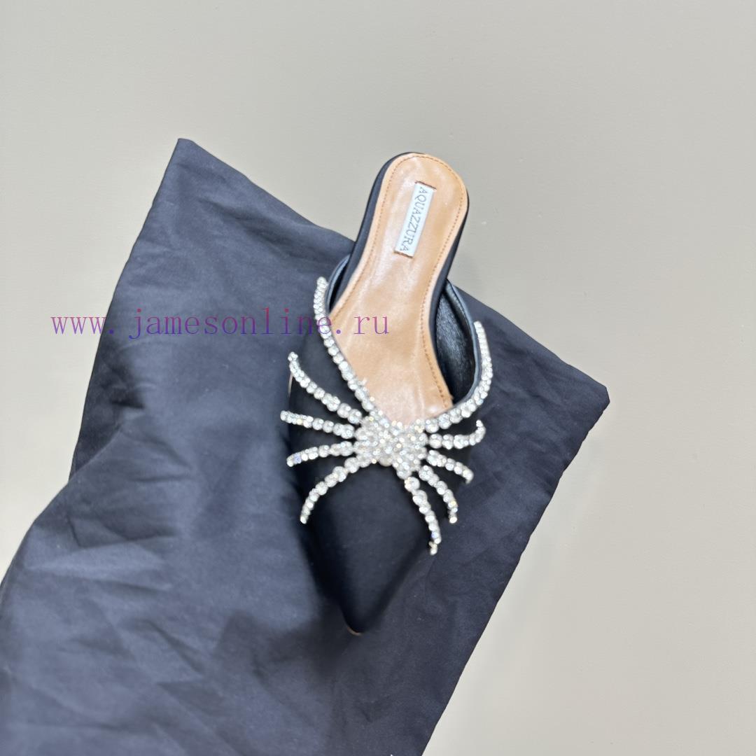 AQUAZZURA Golden Pineapple 2024 𝐒𝐒𝐧𝐞𝐰 Spring/Summer New Water Diamond Flat Shoes Aquazzura/Pwfdz3hko - Image 9