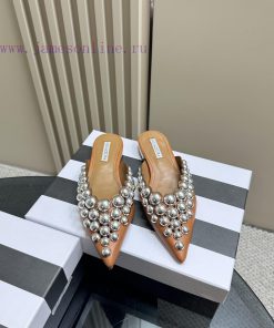 AQUAZZURA Golden Pineapple 2024 𝐒𝐒𝐧𝐞𝐰 Spring/Summer New Flat Shoes Aquazzura/Pineapple Italioaqgejzi