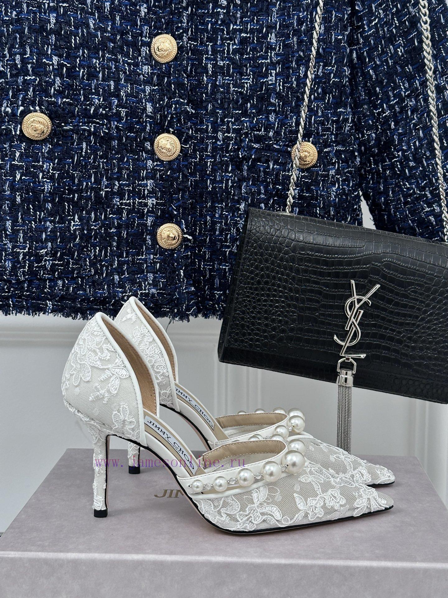 Jimmy Choo | Jay Chou's Classic Pearl Lace High HeelsOur JC family always maintains superiorf9v3gap2