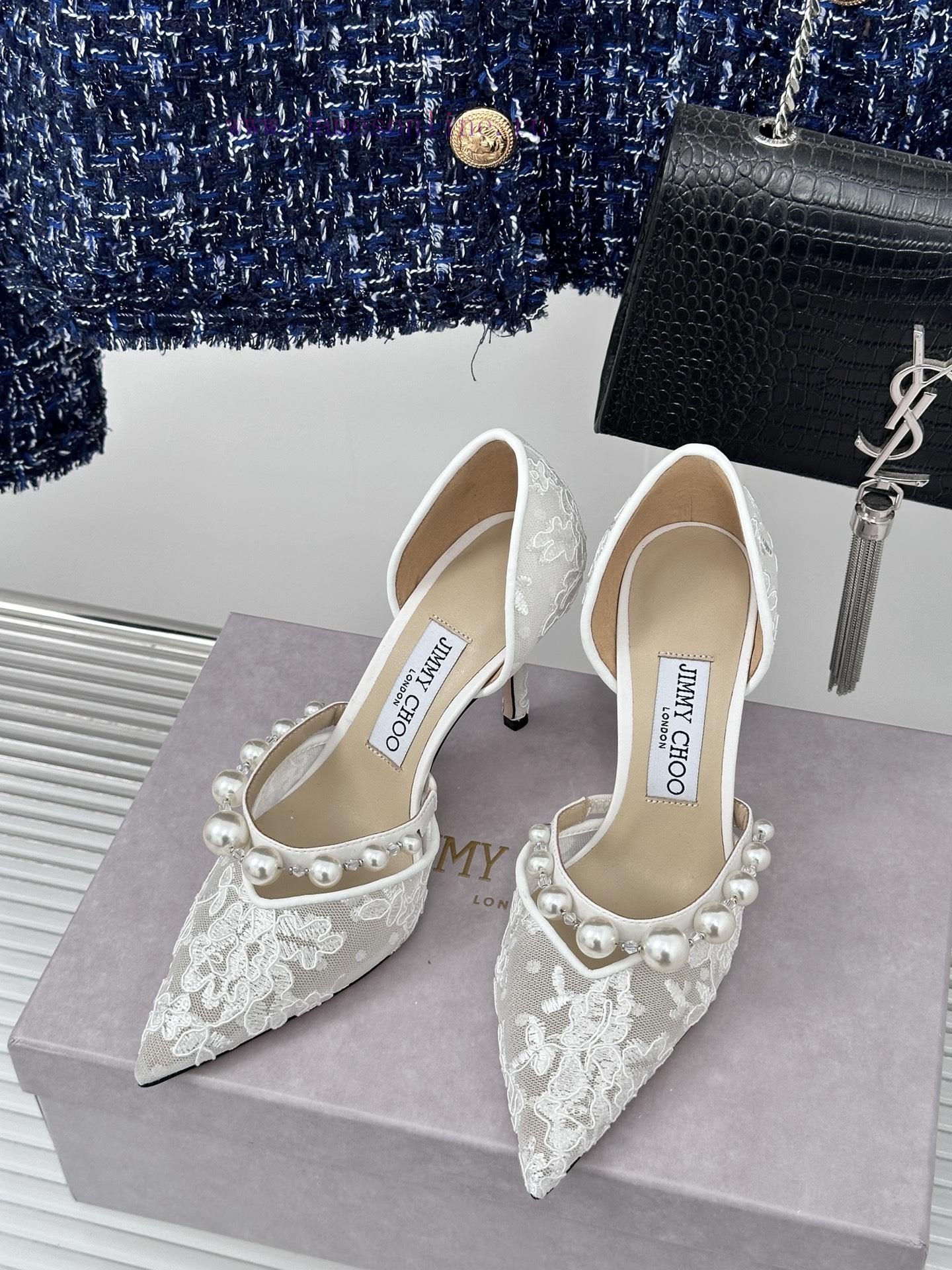 Jimmy Choo | Jay Chou's Classic Pearl Lace High HeelsOur JC family always maintains superiorf9v3gap2 - Image 3