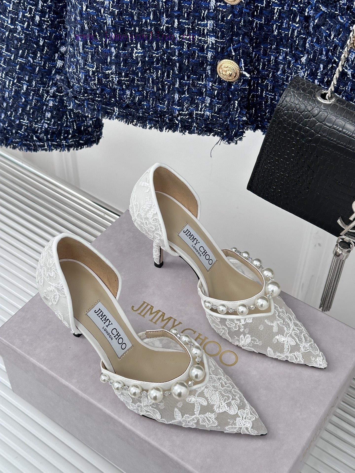 Jimmy Choo | Jay Chou's Classic Pearl Lace High HeelsOur JC family always maintains superiorf9v3gap2 - Image 4