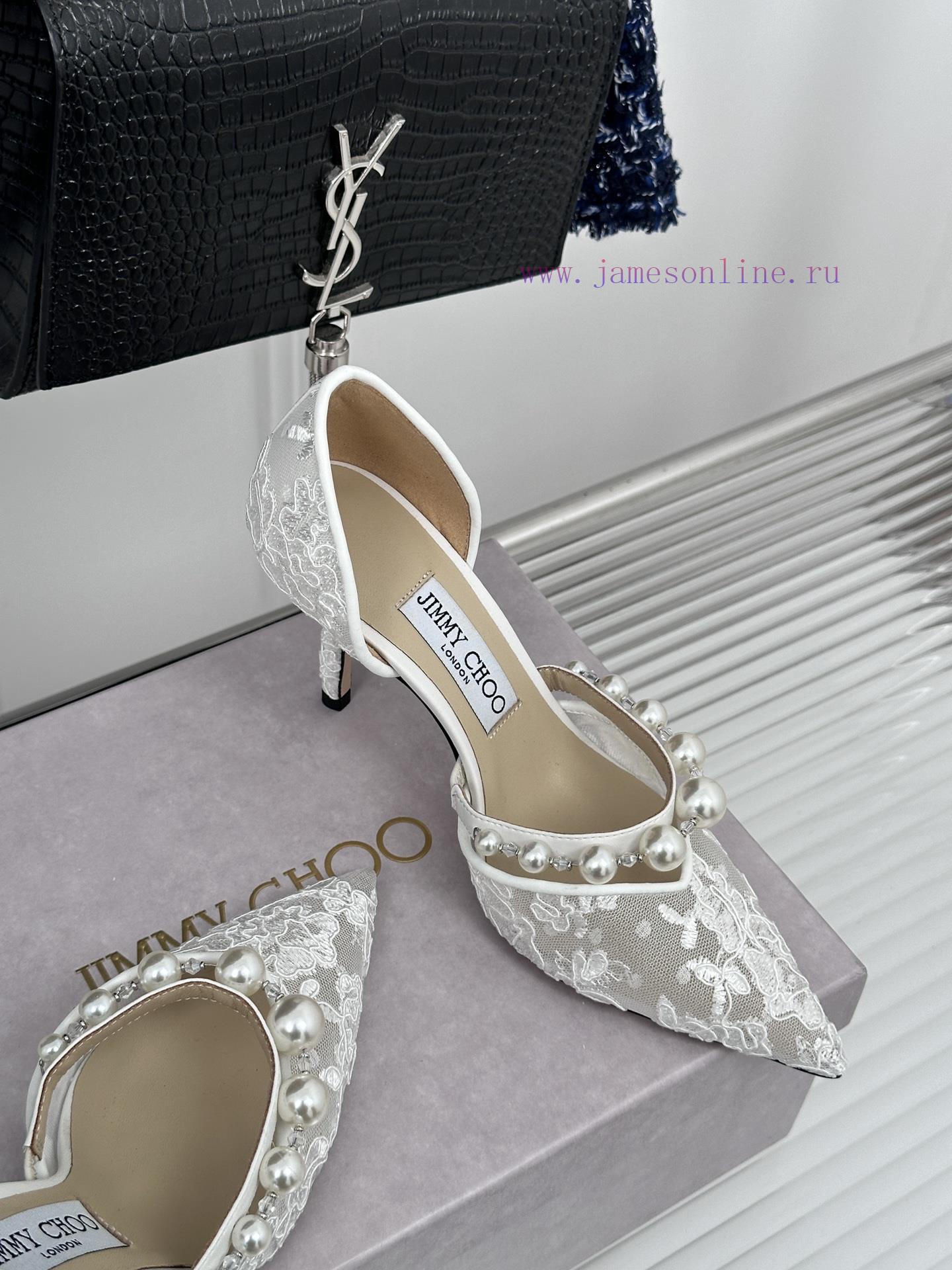 Jimmy Choo | Jay Chou's Classic Pearl Lace High HeelsOur JC family always maintains superiorf9v3gap2 - Image 6