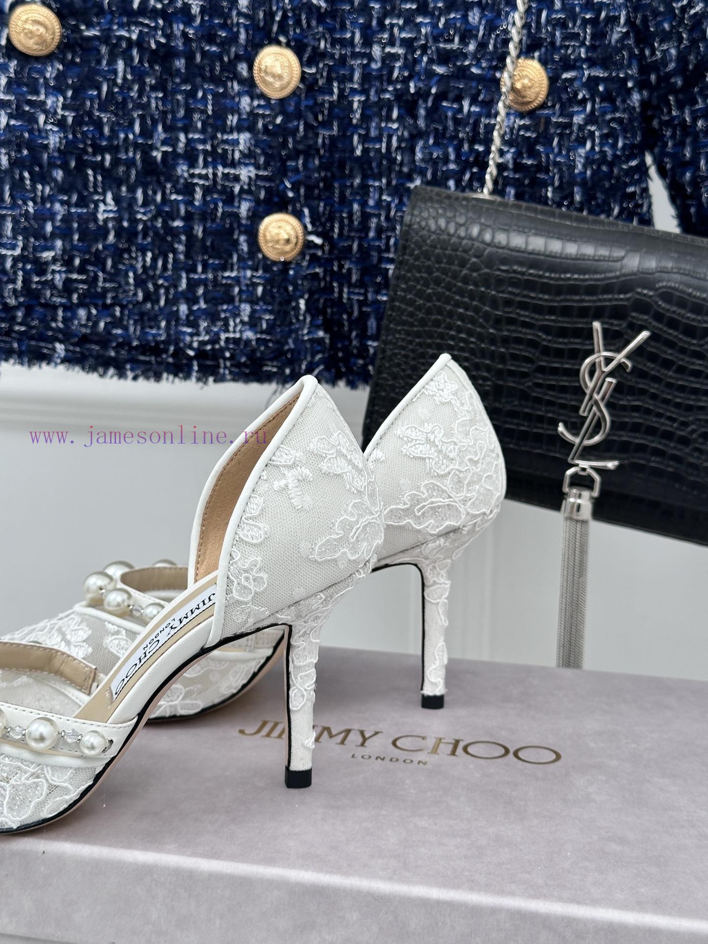 Jimmy Choo | Jay Chou's Classic Pearl Lace High HeelsOur JC family always maintains superiorf9v3gap2 - Image 7