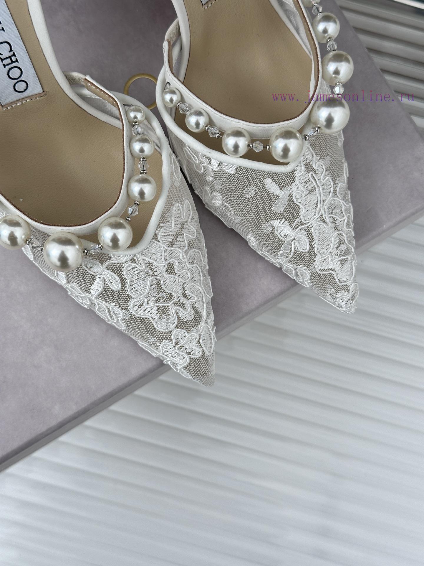 Jimmy Choo | Jay Chou's Classic Pearl Lace High HeelsOur JC family always maintains superiorf9v3gap2 - Image 8