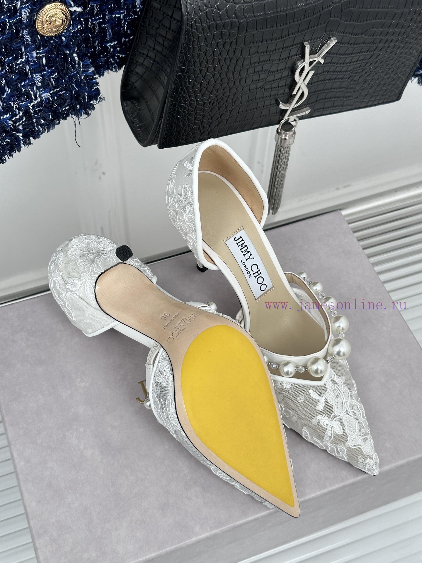 Jimmy Choo | Jay Chou's Classic Pearl Lace High HeelsOur JC family always maintains superiorf9v3gap2 - Image 10