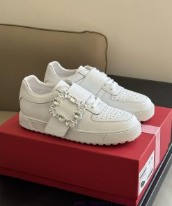 roger vivier ss24 new arrival-～RV 24 Spring/Summer Diamond Button White Shoes New ProductMadvo848ejz