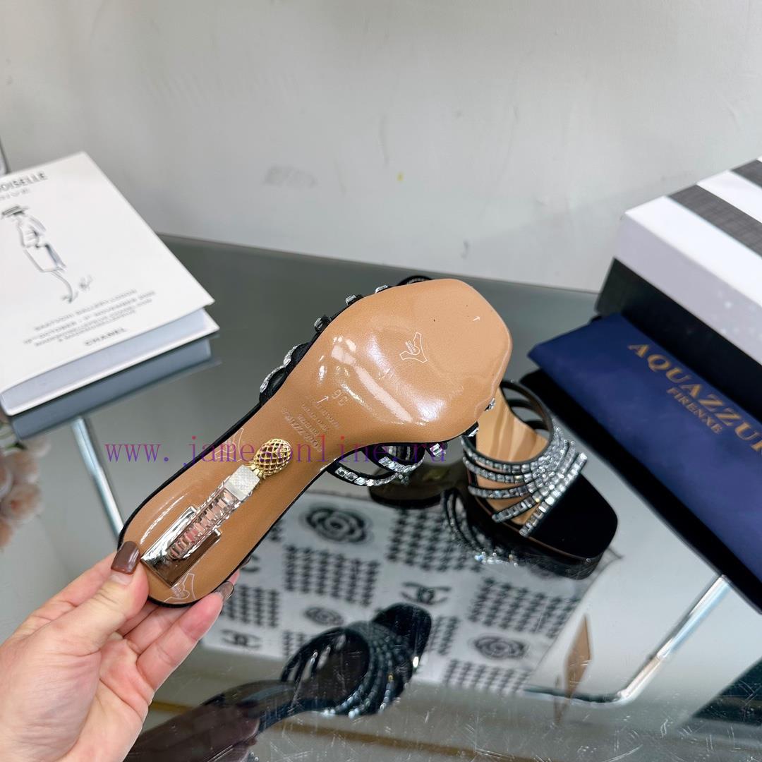 2024 Spring/Summer New AQUAZURA Zp Original Mold New Glass Door Diamond Heel Sandals————————mis6k4xw - Image 10