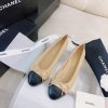 New CocoChanel 24 Edition Series Double C Bow Classic Sheepskin Flat Ballet ShoesChanel Grank1118prf