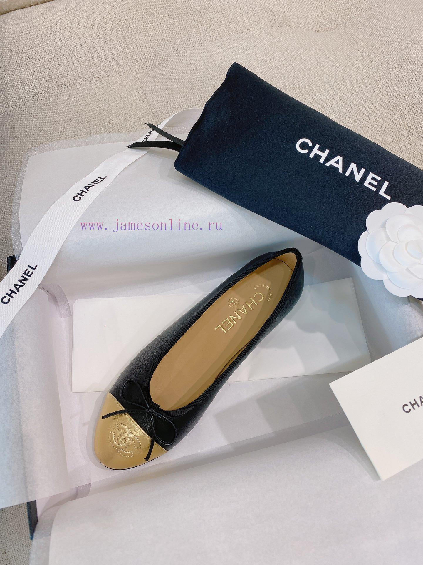 New CocoChanel 24 Edition Series Double C Bow Classic Sheepskin Flat Ballet ShoesChanel Granmdcxb0ms - Image 5