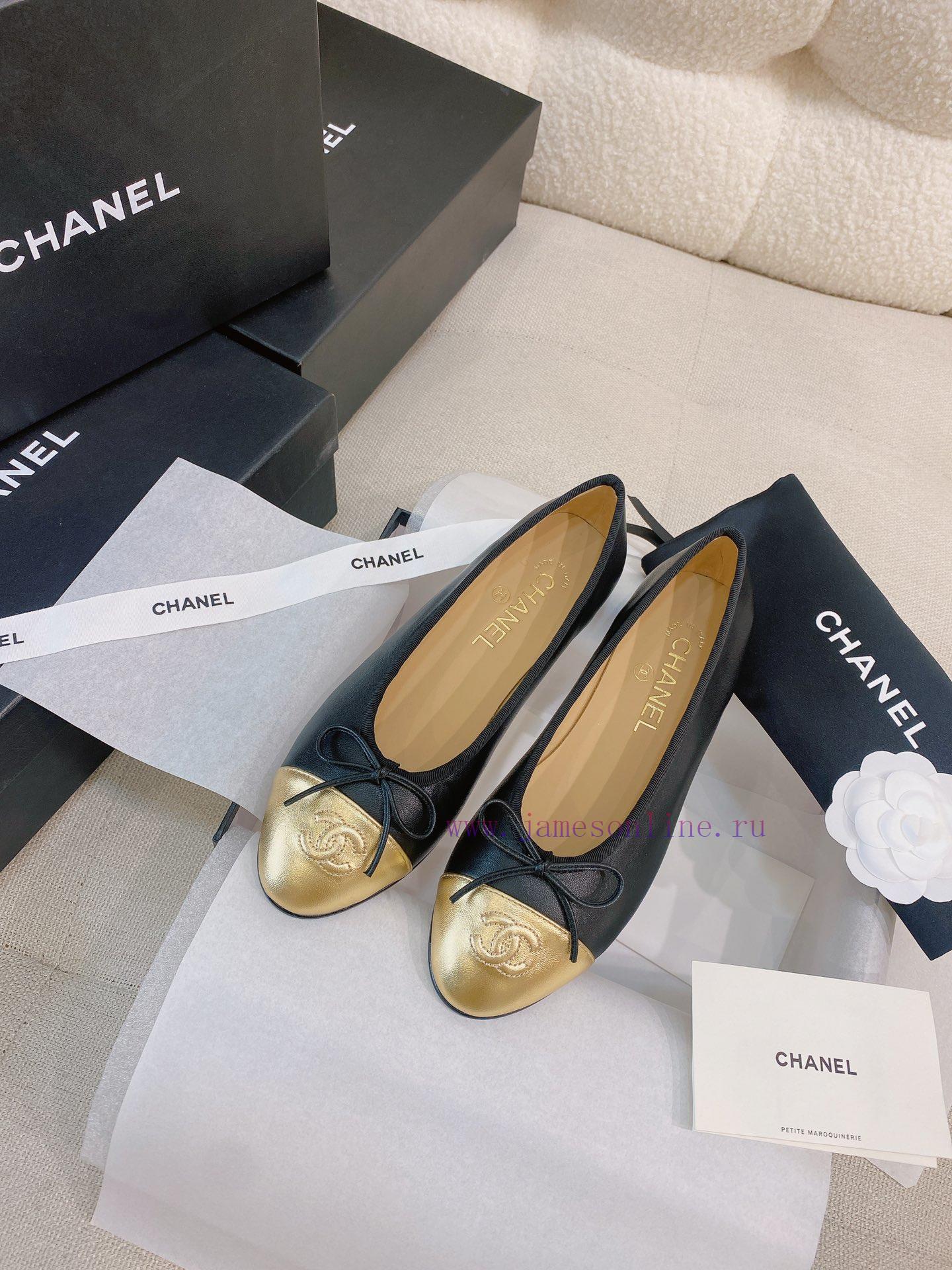 New CocoChanel 24 Edition Series Double C Bow Classic Sheepskin Flat Ballet ShoesChanel Granmdcxb0ms - Image 8