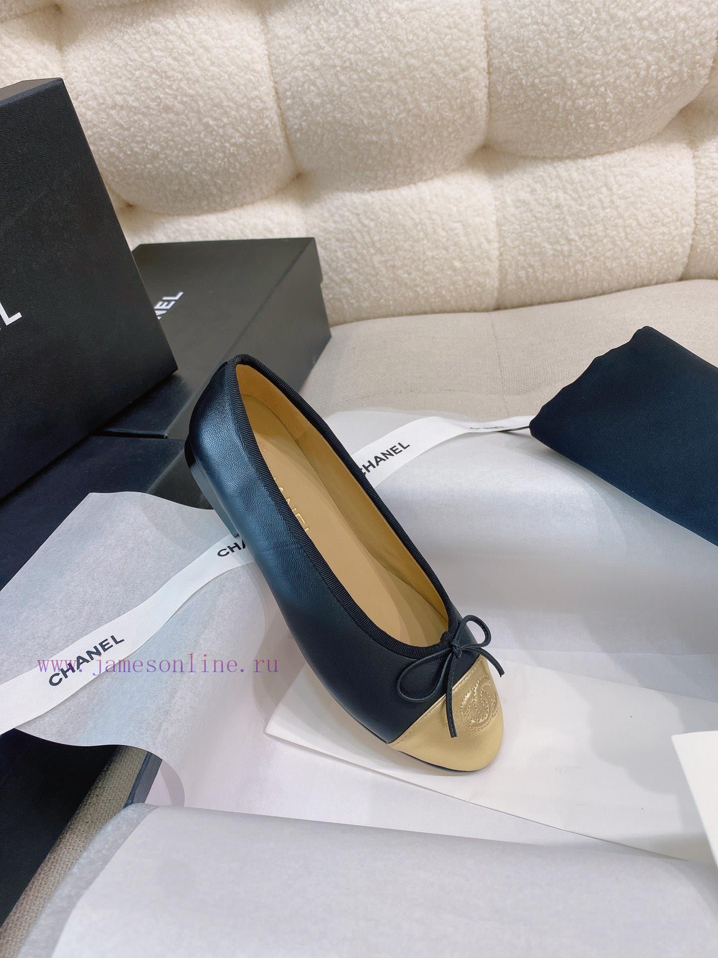 New CocoChanel 24 Edition Series Double C Bow Classic Sheepskin Flat Ballet ShoesChanel Granmdcxb0ms - Image 10