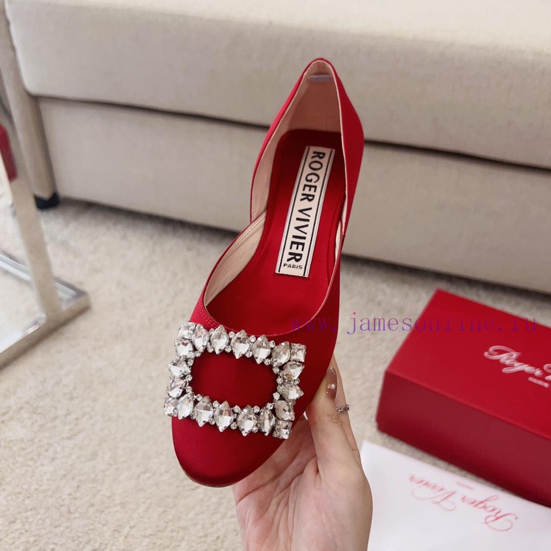 RV New Edition Silk Diamond Button Ballet Single Shoes 🧚 ️New treasure commuting hollow fla67rcx1yo - Image 7