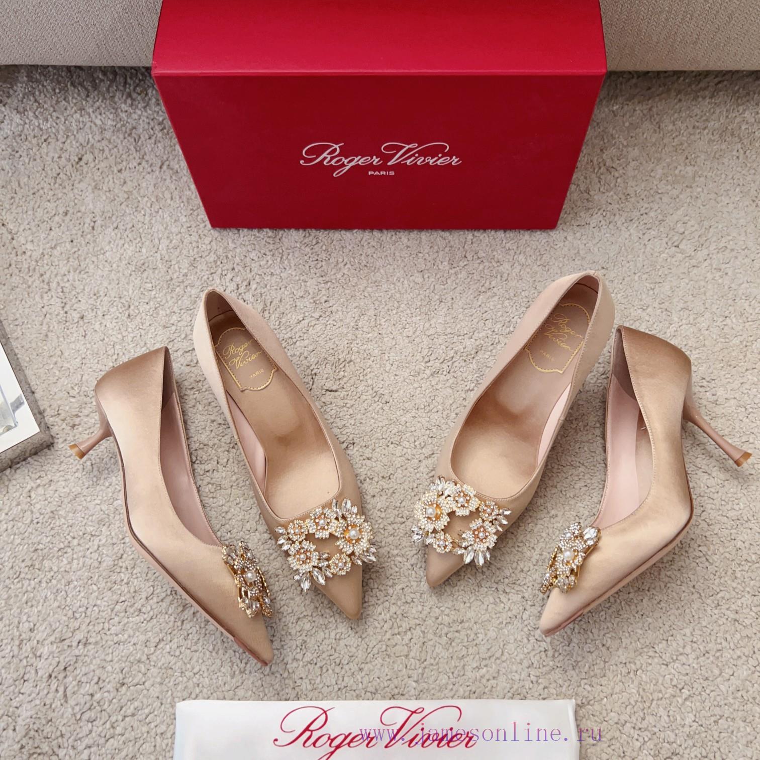 RV Pearl Diamond Buckle Bouquet Strass High Heelsfairy 🧚 Another stunning wedding shoe in thhqlphgdx