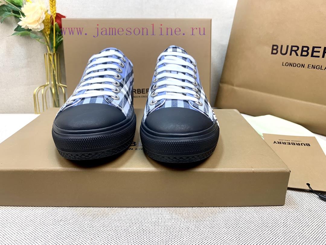 BURBERRY is the most. YB development in the market Plaid cotton sports shoes with vibrant de6jlnt2rp - Image 3