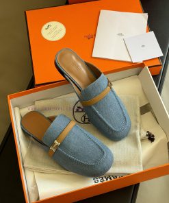 hermes ss24 new arrival～H Home 2024 Spring/Summer Mueller Slippers New ProductH's round head9zimess1