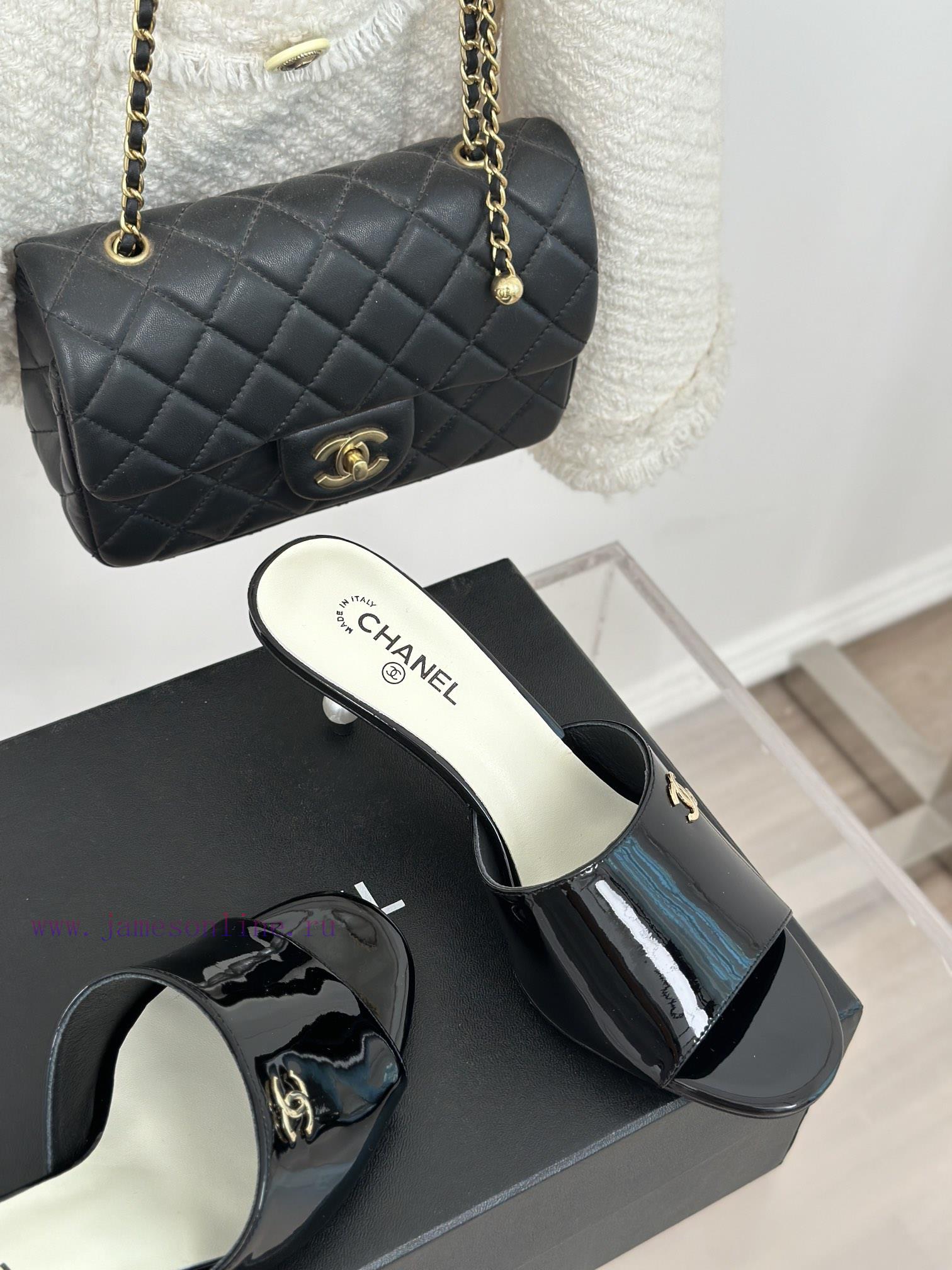 Chanel | Chanel 24C New Product ClassicPearl high-heeled slippers and sandals seriesThe shoepfg7z5y2 - Image 6