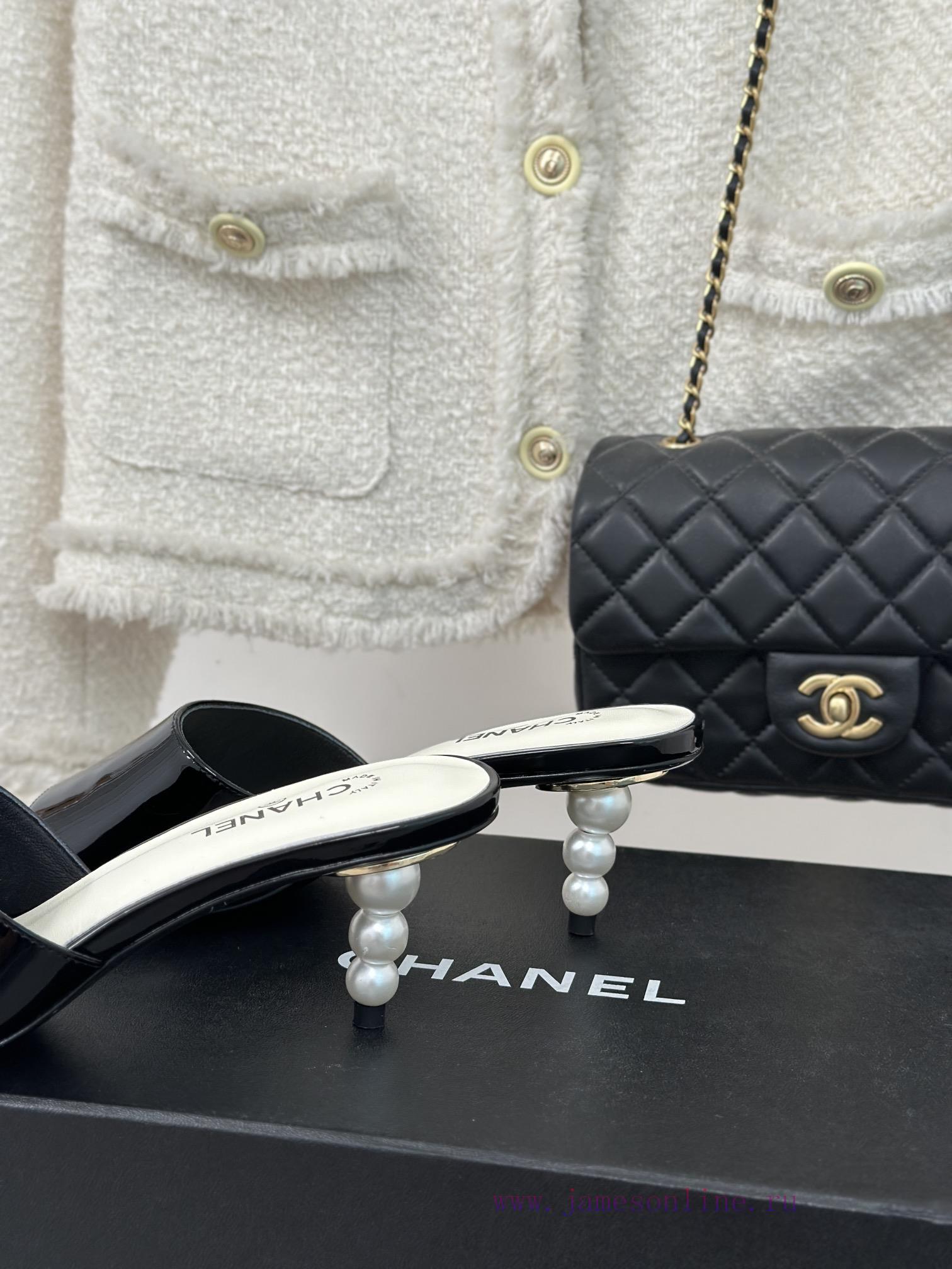 Chanel | Chanel 24C New Product ClassicPearl high-heeled slippers and sandals seriesThe shoepfg7z5y2 - Image 7