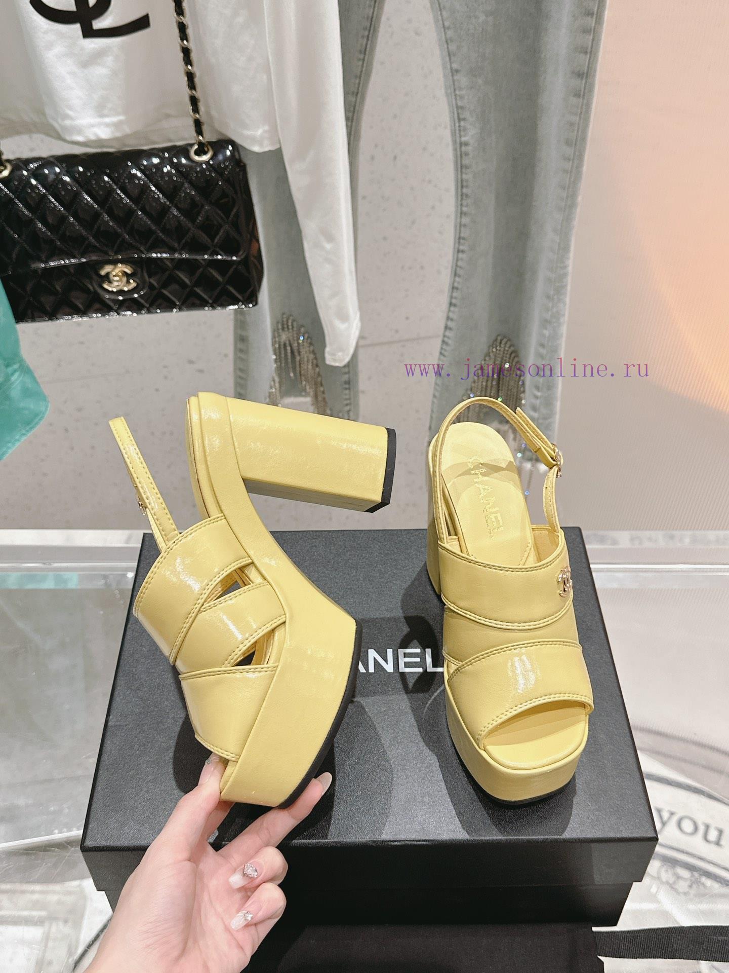 𝗖𝗛𝗔𝗡𝗘𝗟 Fashion Show Coarse Heel Water Platform Sandals Popular Running Single Explosive Prodojfv4wt5 - Image 5