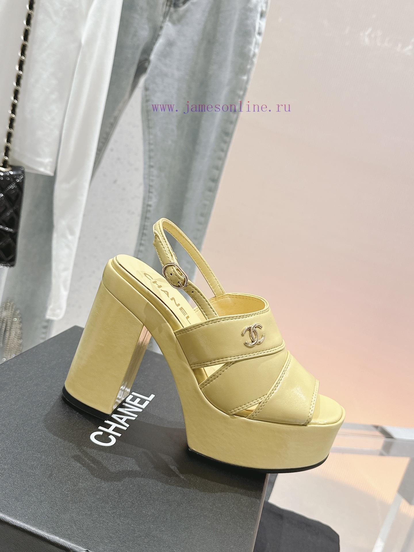 𝗖𝗛𝗔𝗡𝗘𝗟 Fashion Show Coarse Heel Water Platform Sandals Popular Running Single Explosive Prodojfv4wt5 - Image 6
