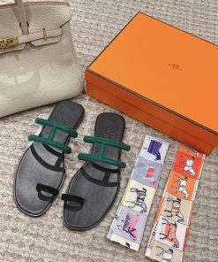 Hermes H Slippers Oran Sandals Collection - Fashionable and Versatile, Super Comfortable, Ev2vm8yx65