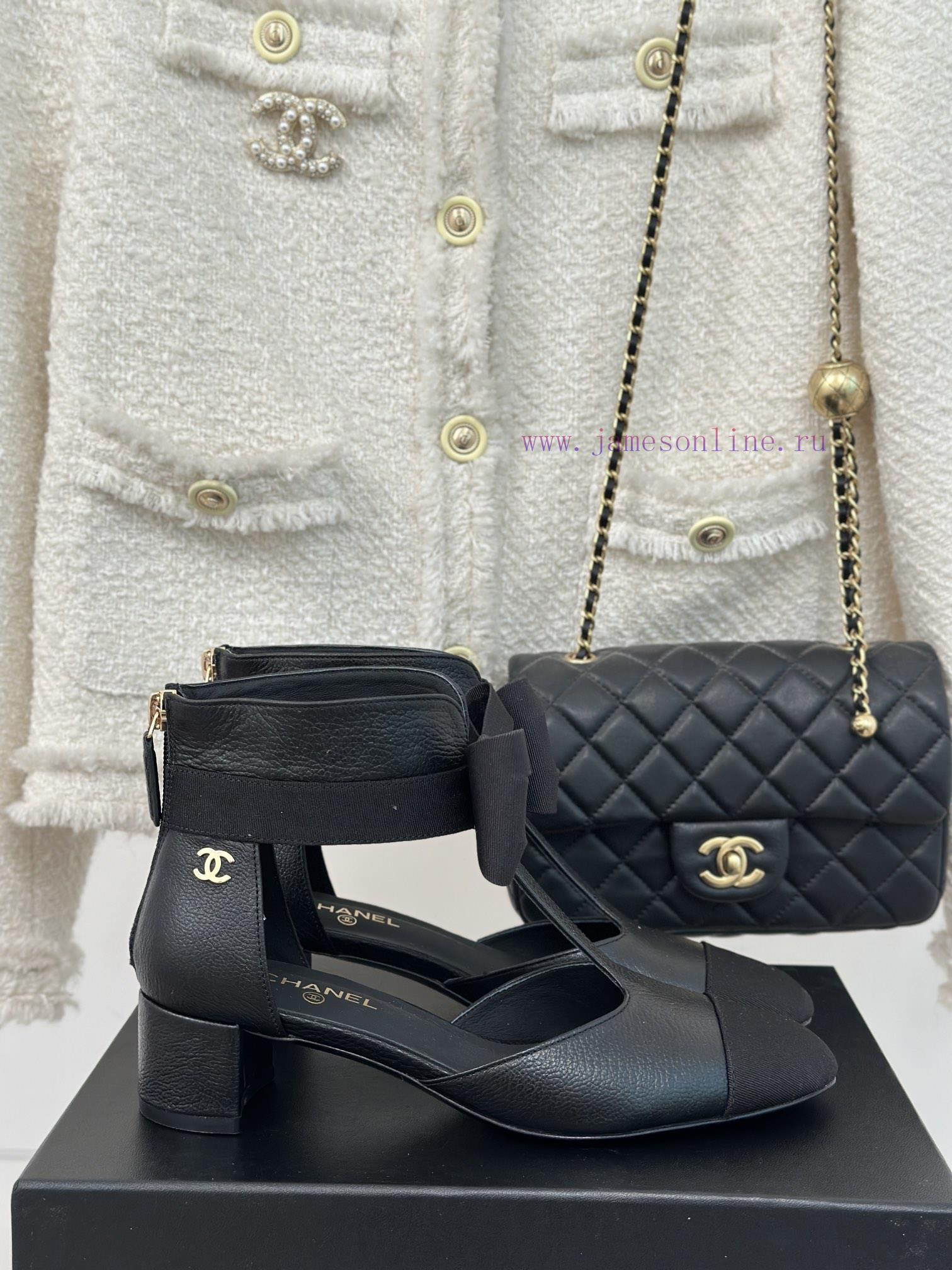 Chanel | Chanel 24C New ProductBow tie high-heeled sandals seriesThe shoe upper is made of il0ju7fo3 - Image 2