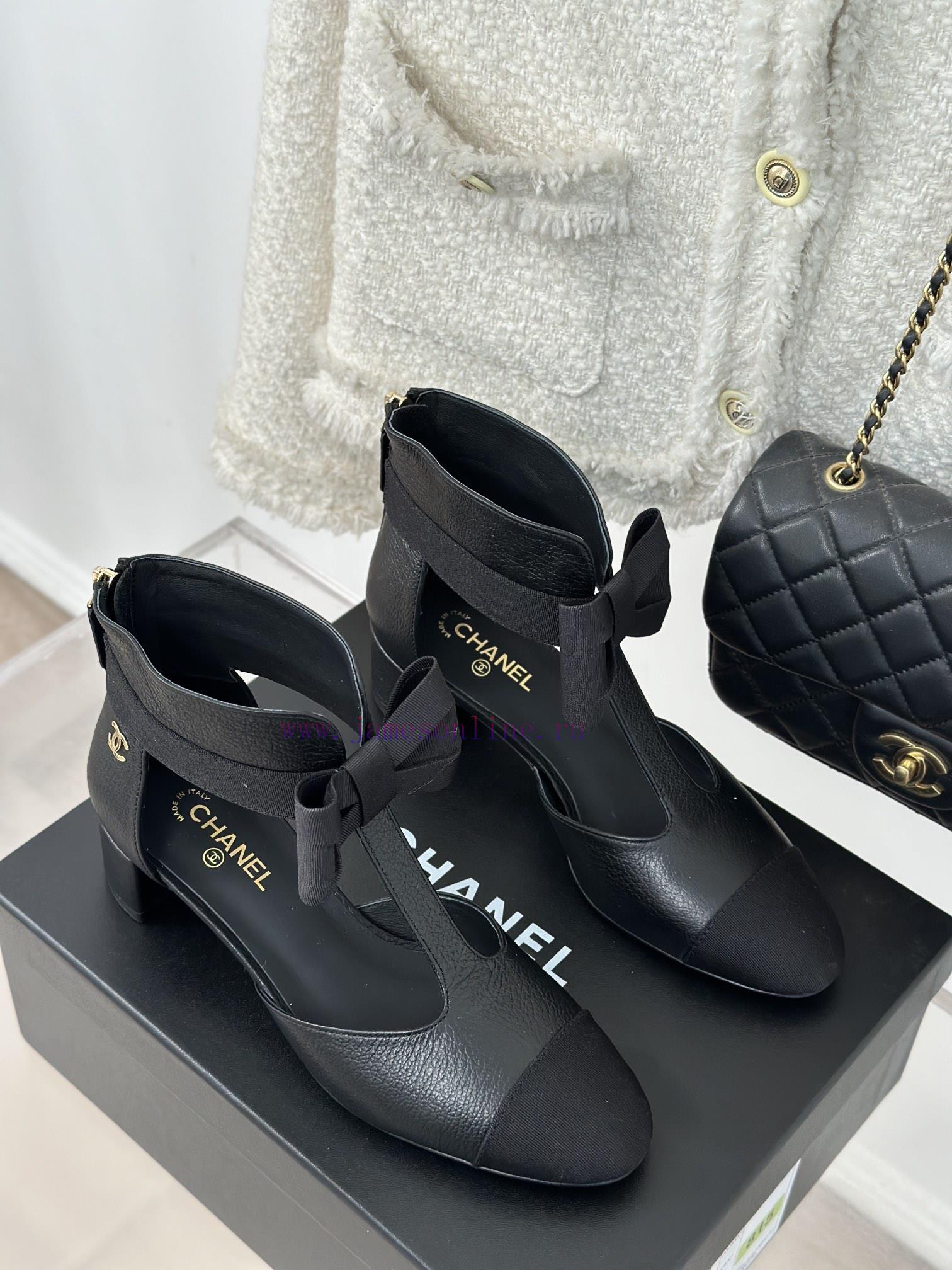Chanel | Chanel 24C New ProductBow tie high-heeled sandals seriesThe shoe upper is made of il0ju7fo3 - Image 4