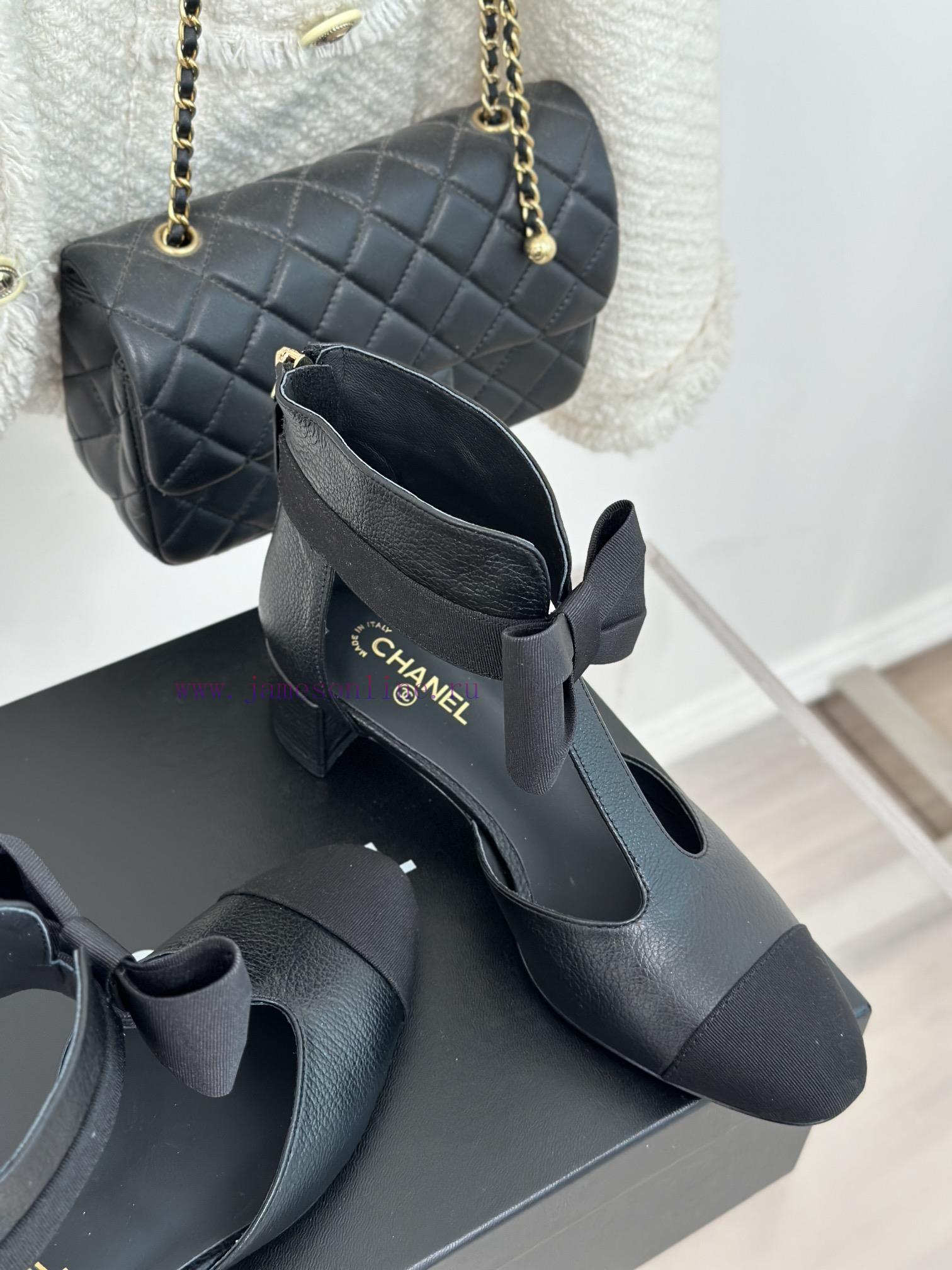 Chanel | Chanel 24C New ProductBow tie high-heeled sandals seriesThe shoe upper is made of il0ju7fo3 - Image 6