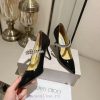 Jimmyhoo rhinestone single shoeOne word rhinestone high heelsThe shoe upper is made of importg2xxcem