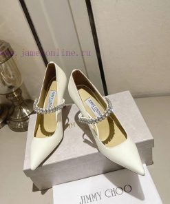 Jimmyhoo rhinestone single shoeOne word rhinestone high heelsThe shoe upper is made of imporaflqhp1g