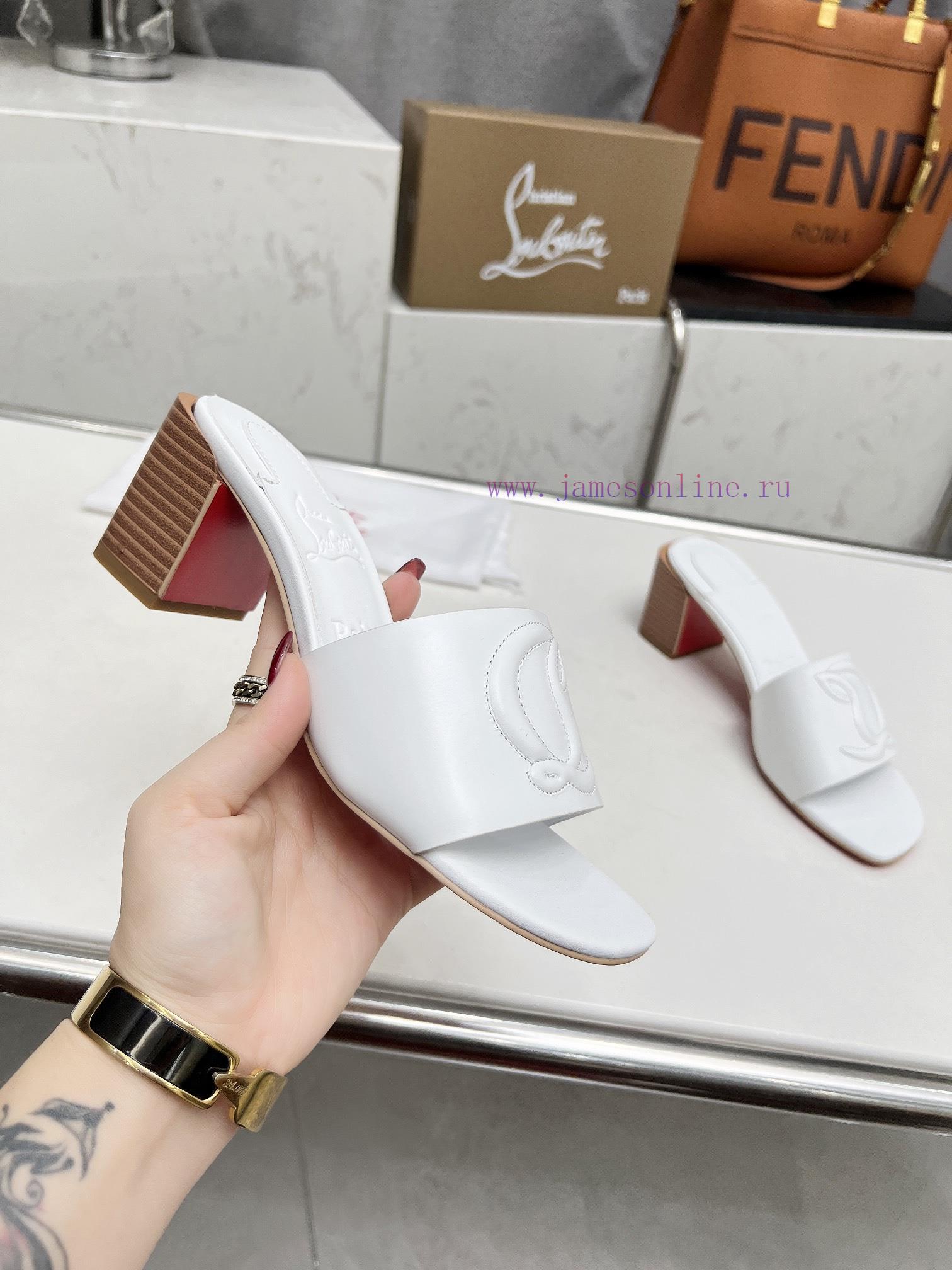 Rubber sole P280, genuine leather sole pCL/Lupoting CL MULE women's casual high-heeled slipprh3e55d2 - Image 6