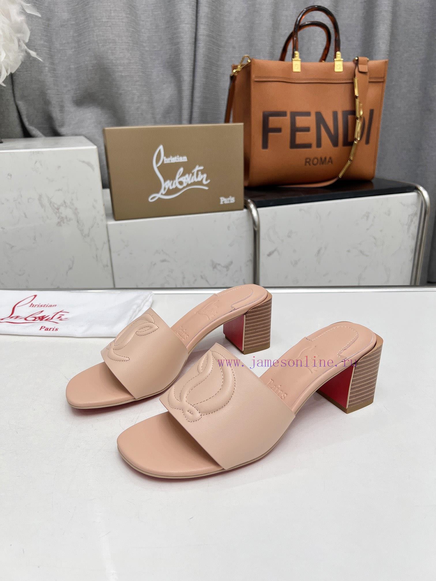 Rubber sole P280, genuine leather sole pCL/Lupoting CL MULE women's casual high-heeled slippwktfoajl