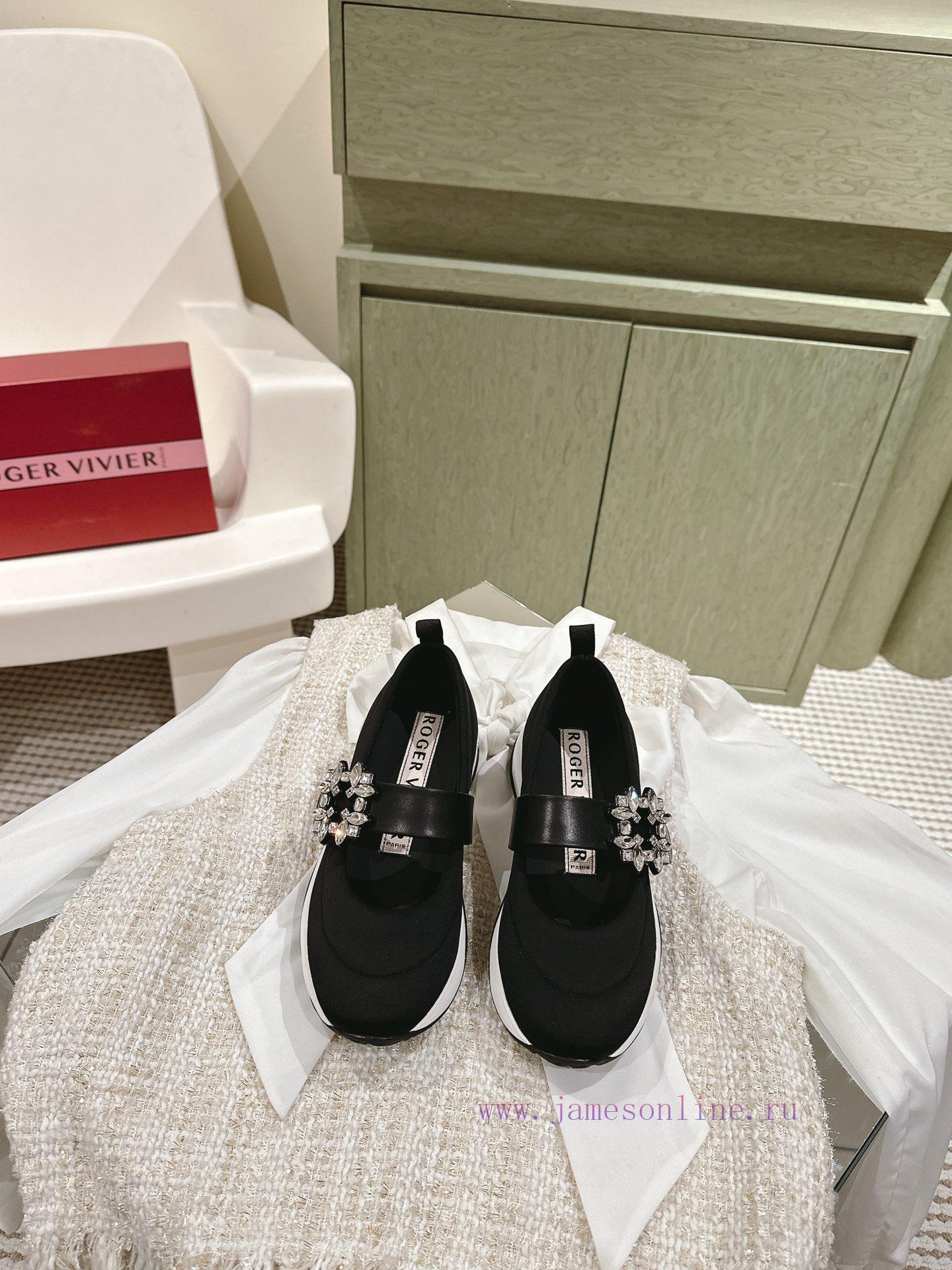 | ²⁰²4 𝐬𝐬 🤍🤎𝐑𝐨𝐠𝐞𝐫 𝐕𝐢𝐯𝐢𝐞𝐫 Roger Vivian Viv 'Run diamond buckle fabric sports shoes are a mrljgo6xi - Image 2