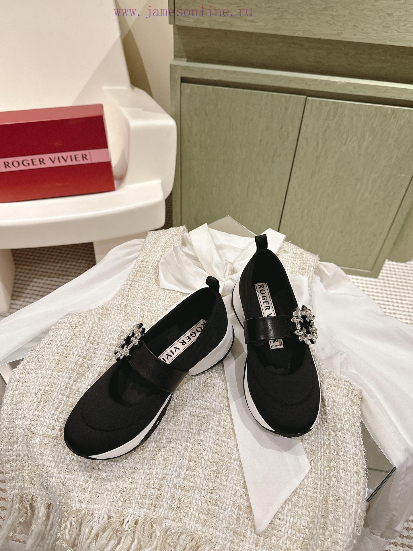 | ²⁰²4 𝐬𝐬 🤍🤎𝐑𝐨𝐠𝐞𝐫 𝐕𝐢𝐯𝐢𝐞𝐫 Roger Vivian Viv 'Run diamond buckle fabric sports shoes are a mrljgo6xi - Image 4