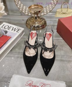 𝐑𝐨𝐠𝐞𝐫𝐕𝐢𝐯𝐢 * 2024 Spring/Summer New Women's Shoes Virgule Diamond Buckle Lacquered Leather Reghgnzsr2
