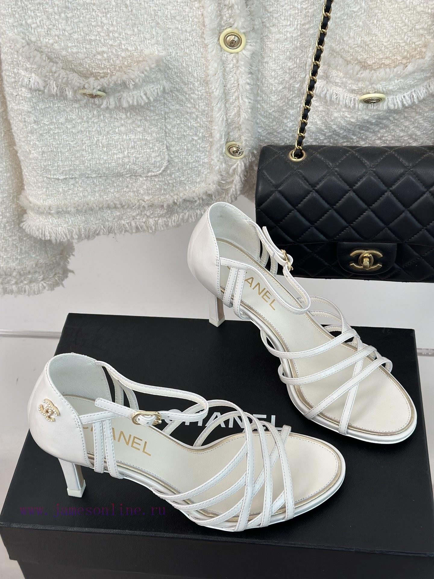 Chanel | Chanel 24C New Product ClassicDouble C high-heeled sandals seriesThe shoe upper is t5nspq37 - Image 4