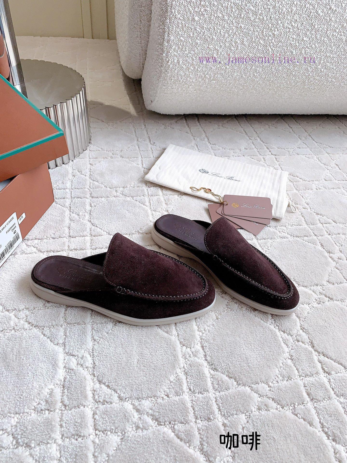 Loro Pian * LP's timeless classic men's half slippers are simple, fashionable, and have a sua4rmbnia - Image 3