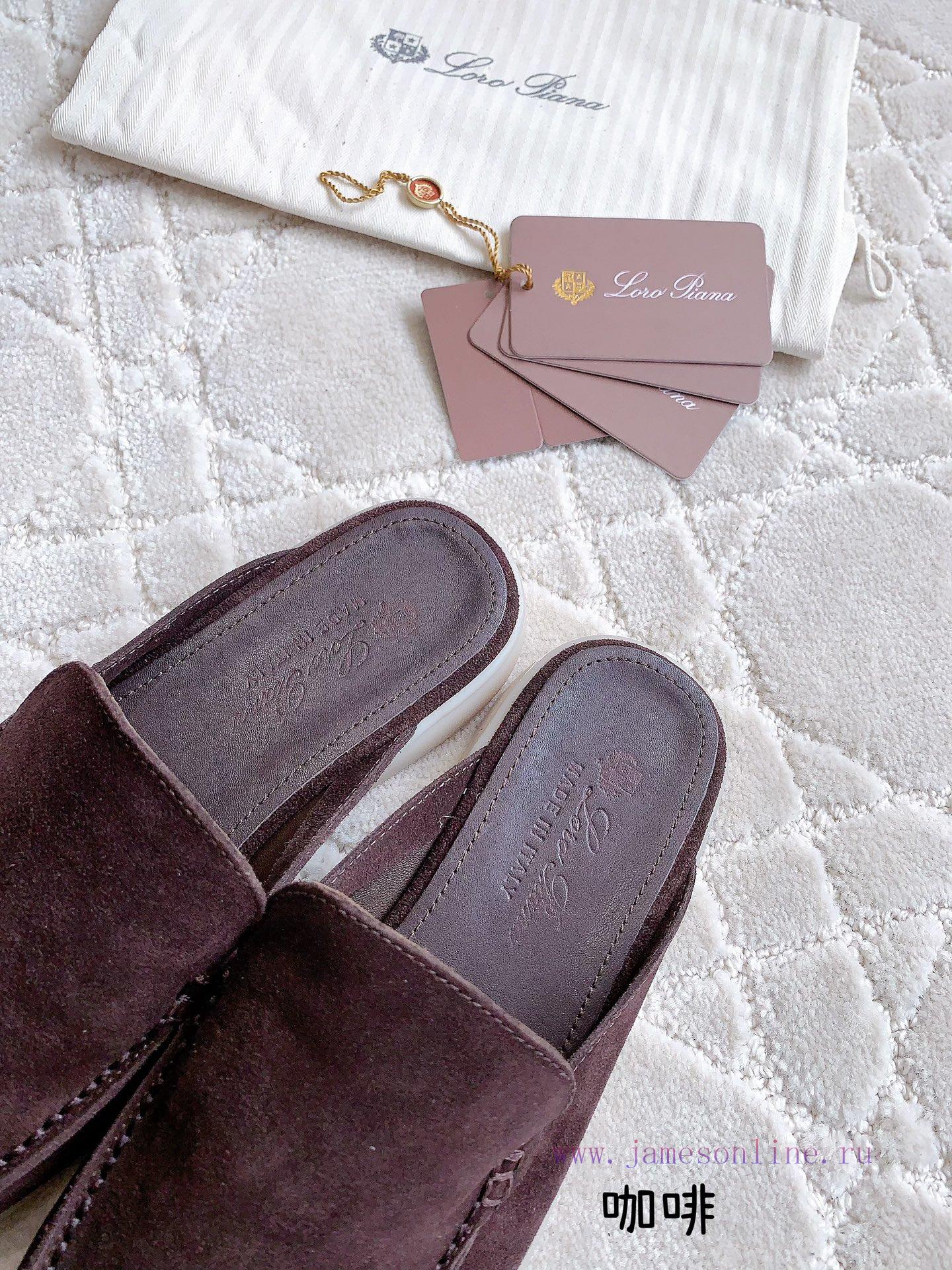 Loro Pian * LP's timeless classic men's half slippers are simple, fashionable, and have a sua4rmbnia - Image 5