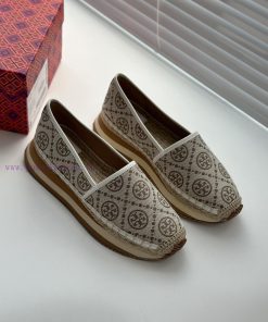Apricot colored jacquard fabricTBTORY BURCH T MONOGRAM Fisherman's Shoes Women's Shoes 82839zbs8wd8m