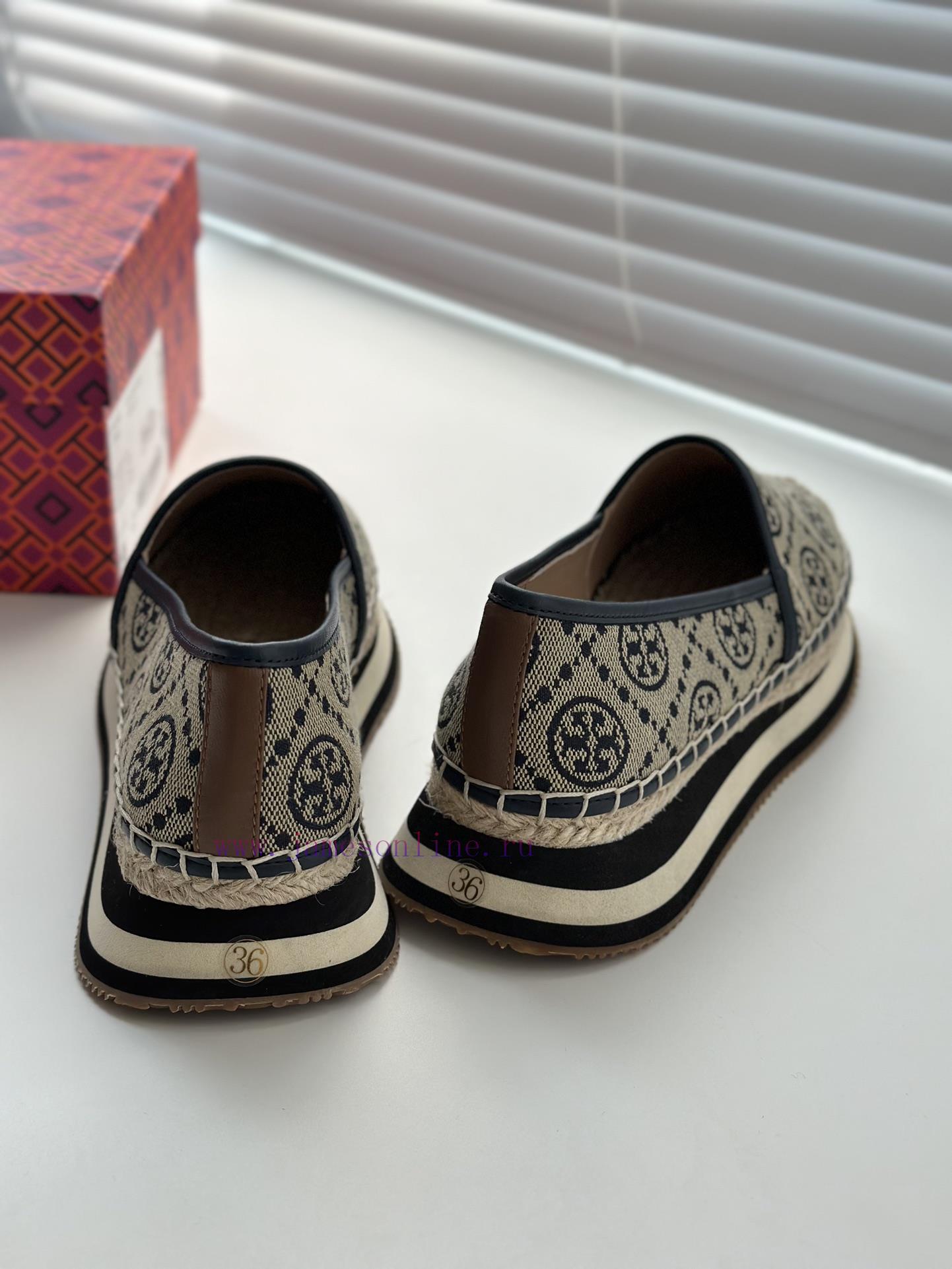 Blue jacquard fabricTBTORY BURCH T MONOGRAM Fisherman's Shoes Women's Shoes 82839 Fall 2021 w0z3jj5g - Image 8