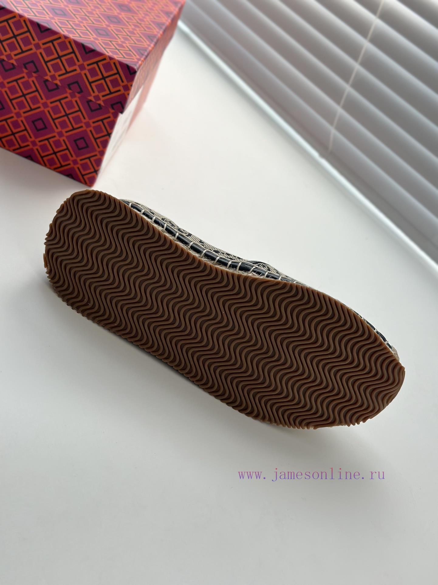 Blue jacquard fabricTBTORY BURCH T MONOGRAM Fisherman's Shoes Women's Shoes 82839 Fall 2021 w0z3jj5g - Image 9
