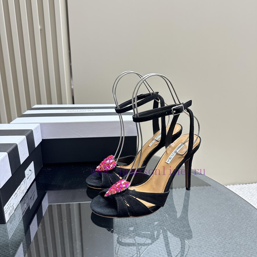 AQUAZZURA Golden Pineapple 2024 𝐒𝐒𝐧𝐞𝐰 Spring/Summer New Diamond Button SandalsAquazzura/Pineeupbhqul