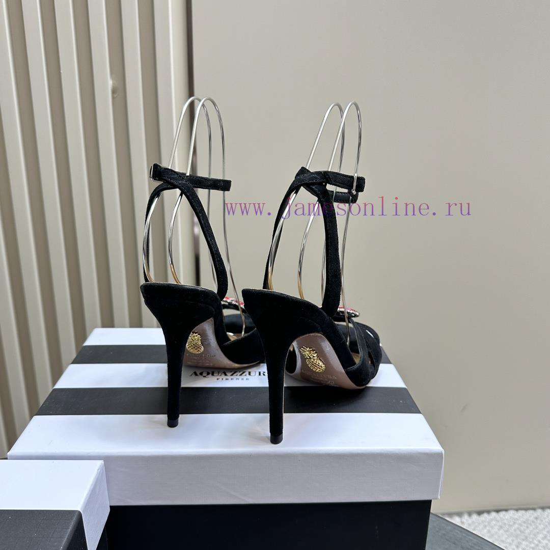 AQUAZZURA Golden Pineapple 2024 𝐒𝐒𝐧𝐞𝐰 Spring/Summer New Diamond Button SandalsAquazzura/Pineeupbhqul - Image 7