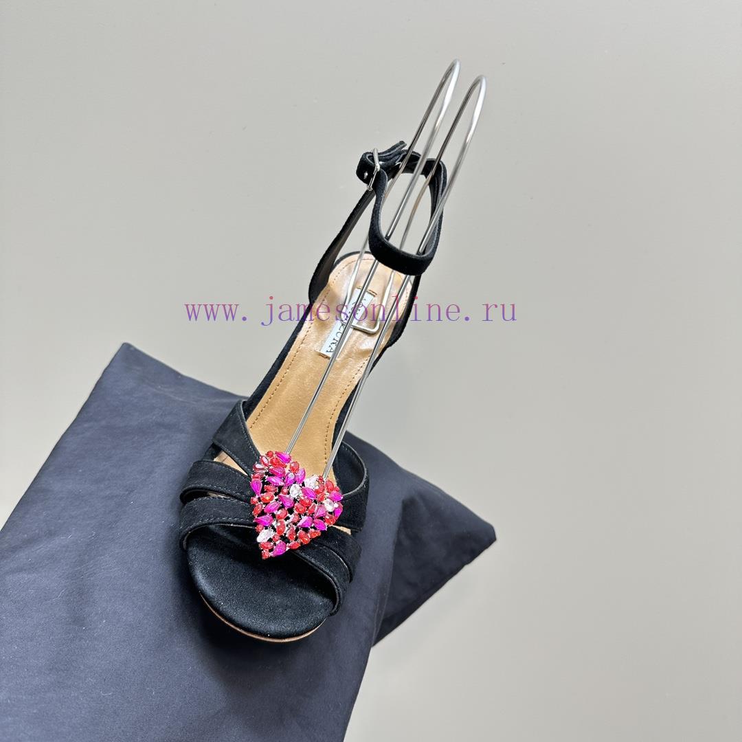 AQUAZZURA Golden Pineapple 2024 𝐒𝐒𝐧𝐞𝐰 Spring/Summer New Diamond Button SandalsAquazzura/Pineeupbhqul - Image 9