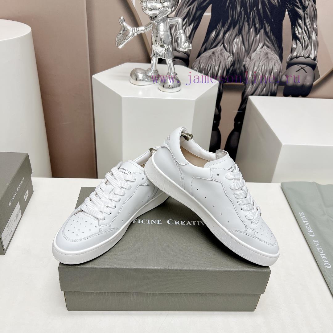 Top tierOFFICINE CREATIVE Italian niche 2024 latest extreme minimalist white shoesSmall roun4i91alf6 - Image 5