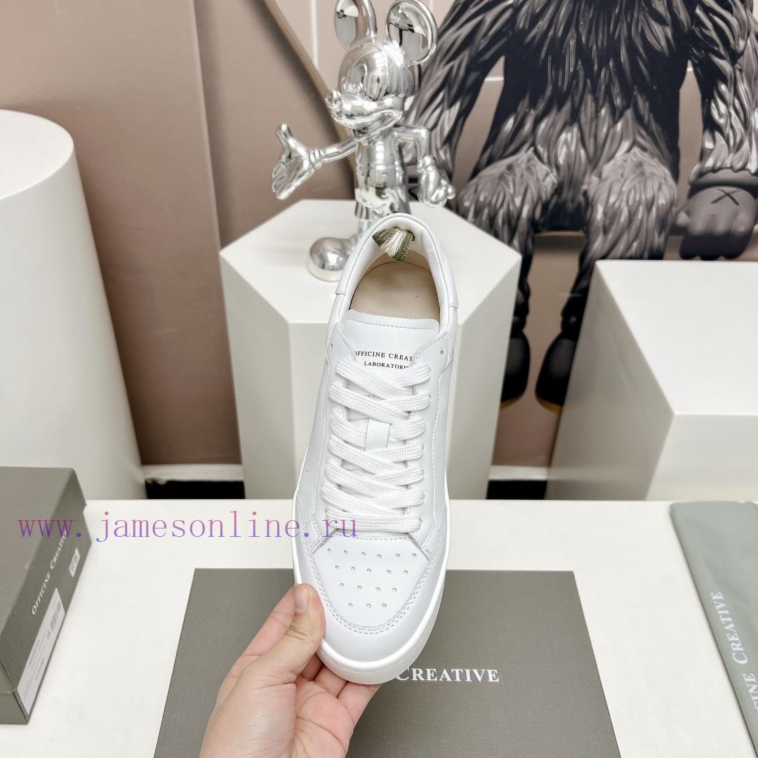 Top tierOFFICINE CREATIVE Italian niche 2024 latest extreme minimalist white shoesSmall roun4i91alf6 - Image 7