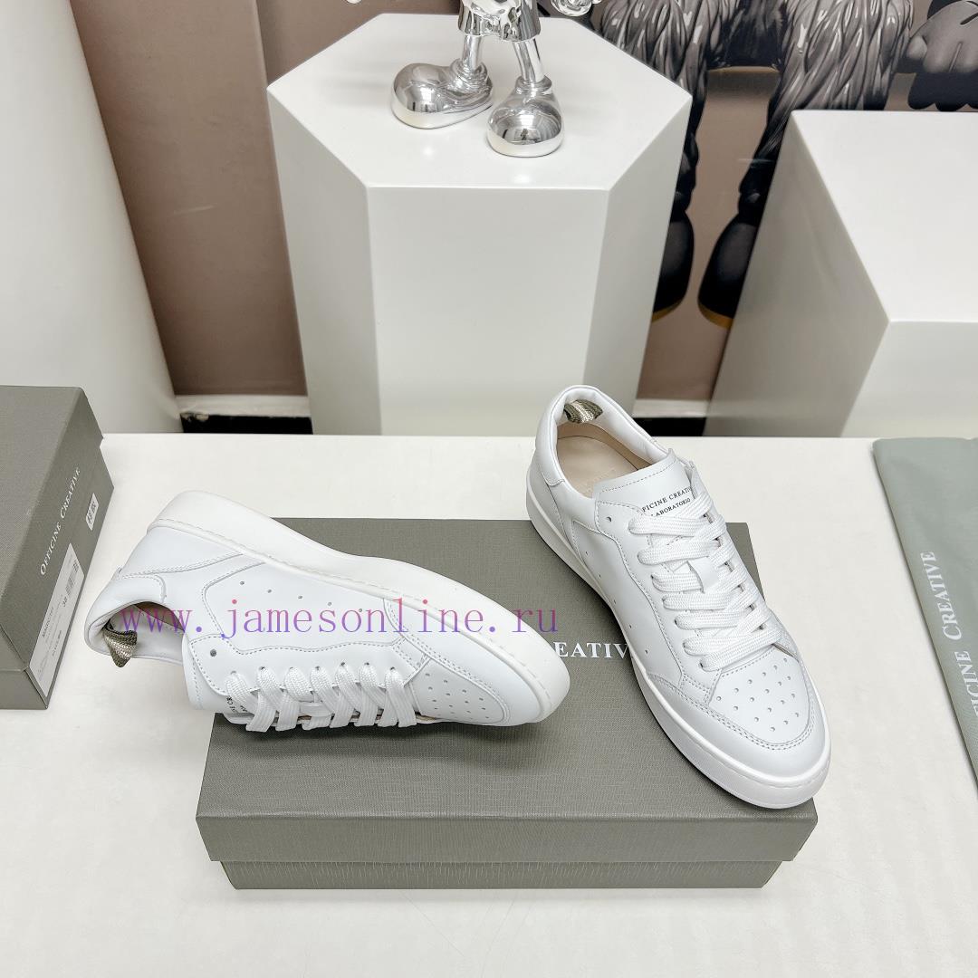 Top tierOFFICINE CREATIVE Italian niche 2024 latest extreme minimalist white shoesSmall roun4i91alf6 - Image 8