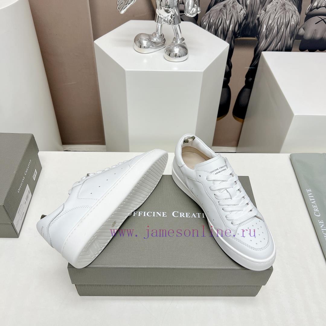 Top tierOFFICINE CREATIVE Italian niche 2024 latest extreme minimalist white shoesSmall roun4i91alf6 - Image 10