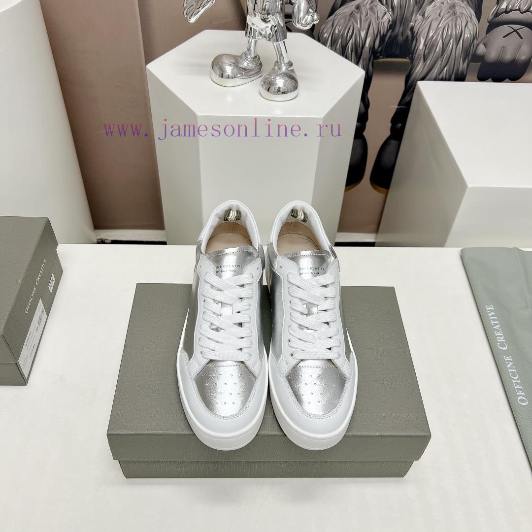 Top tierOFFICINE CREATIVE Italian niche 2024 latest extreme minimalist white shoesSmall roun0ob9exo3 - Image 2