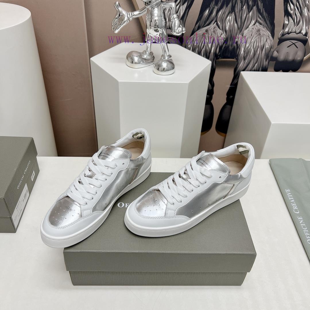 Top tierOFFICINE CREATIVE Italian niche 2024 latest extreme minimalist white shoesSmall roun0ob9exo3 - Image 4