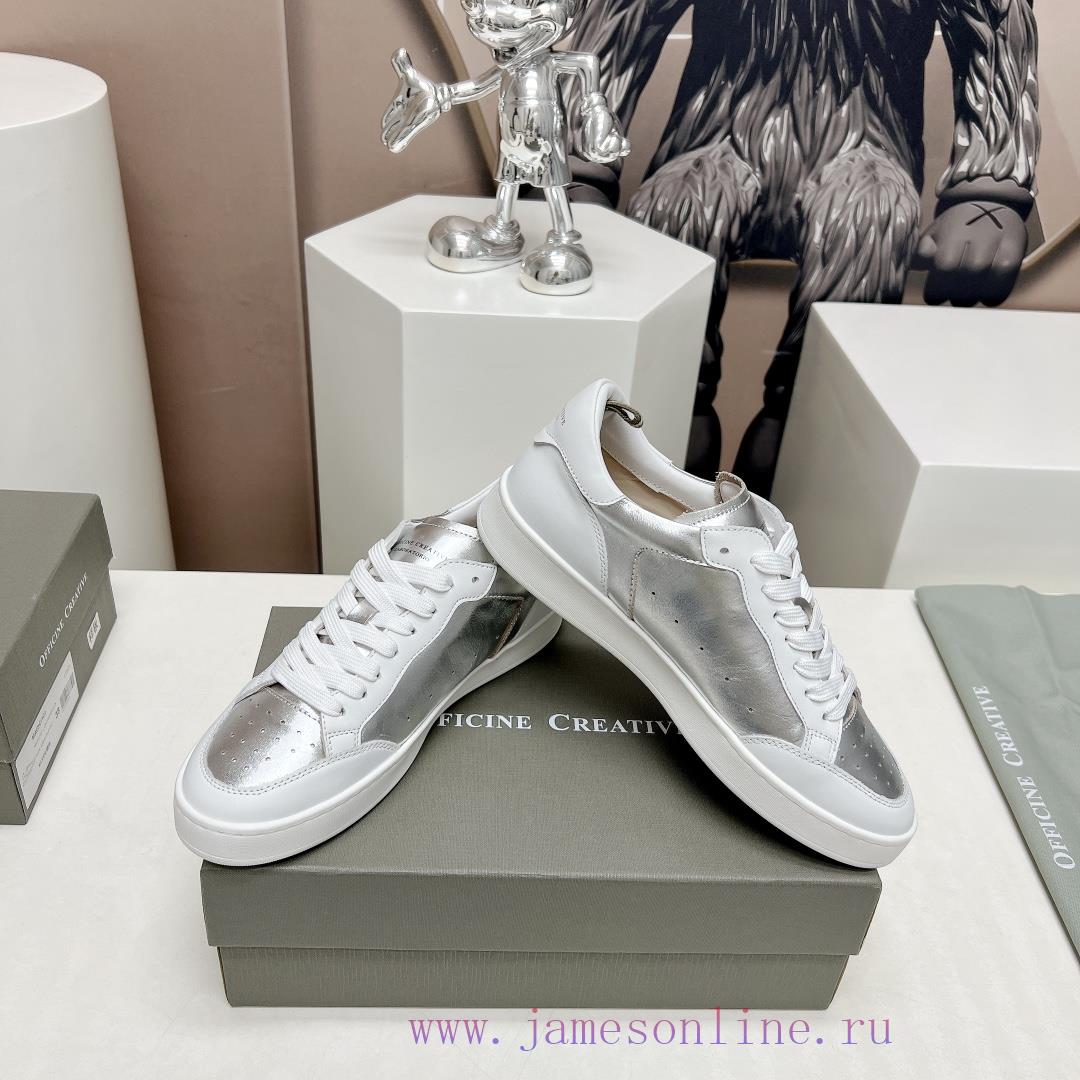 Top tierOFFICINE CREATIVE Italian niche 2024 latest extreme minimalist white shoesSmall roun0ob9exo3 - Image 5